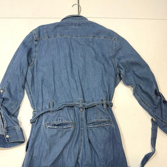 Lauren Ralph Lauren Criselda jean wide leg belted Jumpsuit Size 16 - Picture 7 of 7